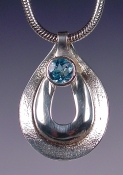 Steriling Silver/Blue Topaz Pendant