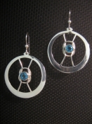 Sterling Silver/Topaz Earrings