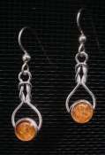 Sterling Silver/Amber Earrings