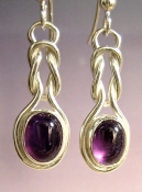 Sterling and Amythest Earrings