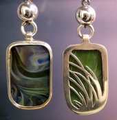 Sterling Silver/Artisan Glass Earrings